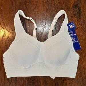 Champion White Sports Bra with Racerback Design